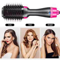 One Step Hot Air Brush (Dryer + Styler) - 3 in 1 Hair Dryer Brush Hot Air Styler One Step Hair Straightener Curler & Volumizer Professional Blow Dryer Brush for Women Styling