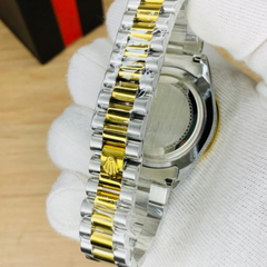 Rolex Luxury Stone Watch With Date – White Dial