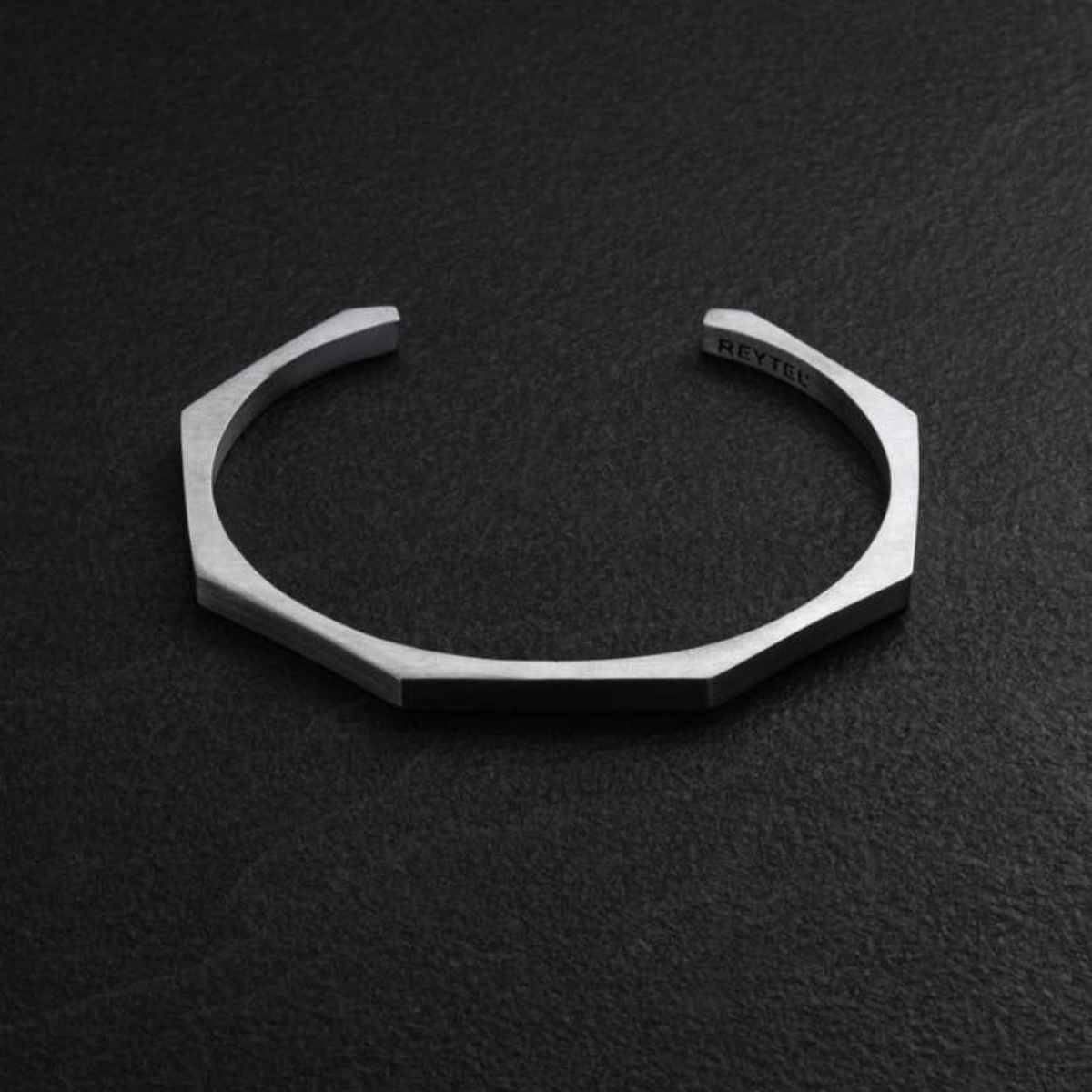 Stainless Steel Hexagon Cuff Bangle