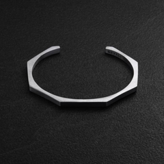 Stainless Steel Hexagon Cuff Bangle