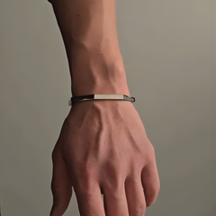 Stainless Steel Hexagon Cuff Bangle